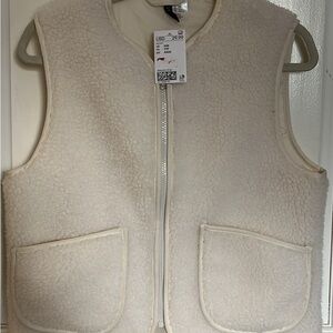 Divided Off-White Sherpa Vest